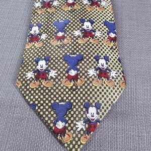 Mickey unlimited Multi Colored Front And Back‎ Of Mickey Pattern Men's Tie